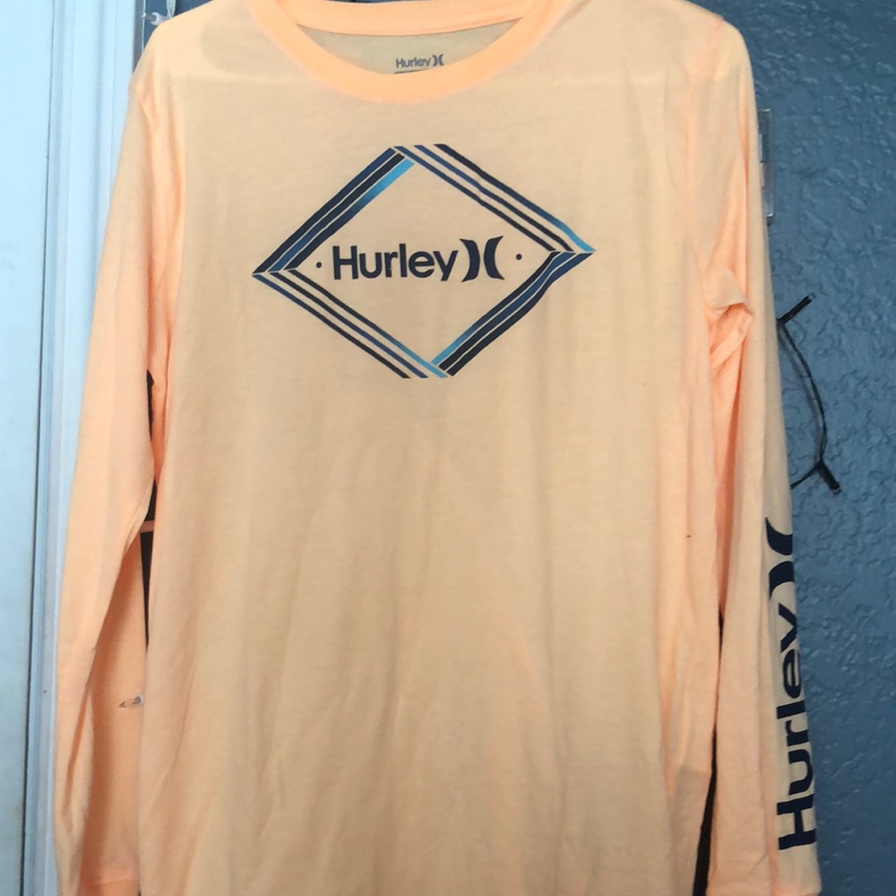 Orange long sleeve beach shirt